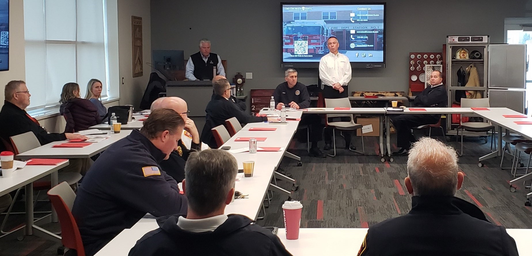 Fire department meeting about effective grant writing